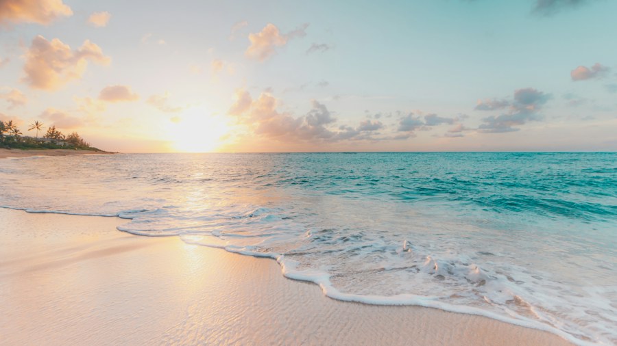 A peaceful beach in soft morning light