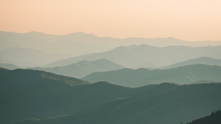 Layered hills stretching toward the horizon